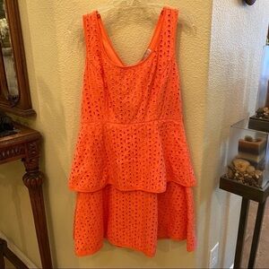 FOREVER 21 Women Eyelet Layered Summer Dress Size Medium